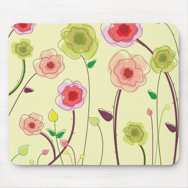 Mousepad Flores da aguarela (Frente)