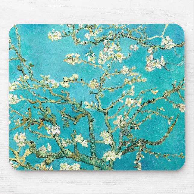 Mousepad Flores da amêndoa de Van Gogh (Frente)