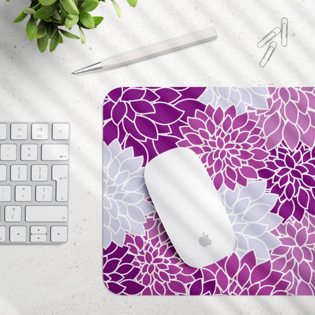 Mousepad Flores Dahlia, Padrão De Flores, Dahlia Roxa (Criador carregado)