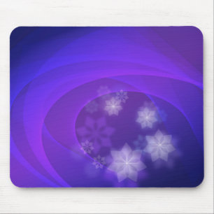 Mousepad Flores De abstrato No Fundo Do Indigo Dobrado