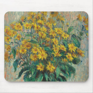 Mousepad Flores de Alcachofra de Jerusalém por Claude Monet