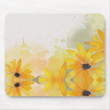 Flores de Aquarela Amarela Simples Modernas