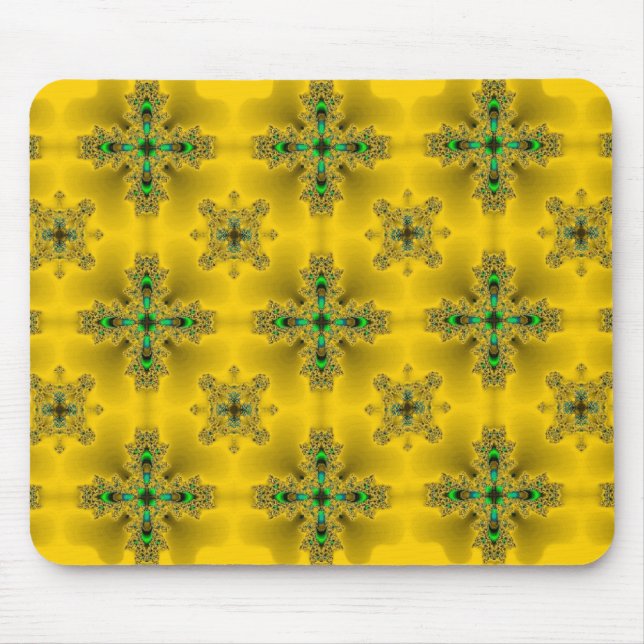 Mousepad Flores de Artdeco no Estilo Retroativo (Frente)