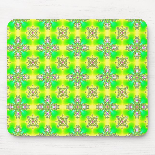 Mousepad Flores de Artdeco no Estilo Retroativo (Frente)