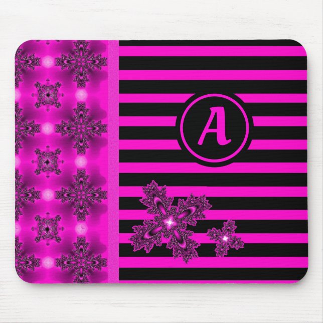 Mousepad Flores de Artdeco no Estilo Retroativo (Frente)