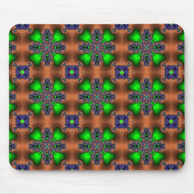 Mousepad Flores de Artdeco no Estilo Retroativo (Frente)