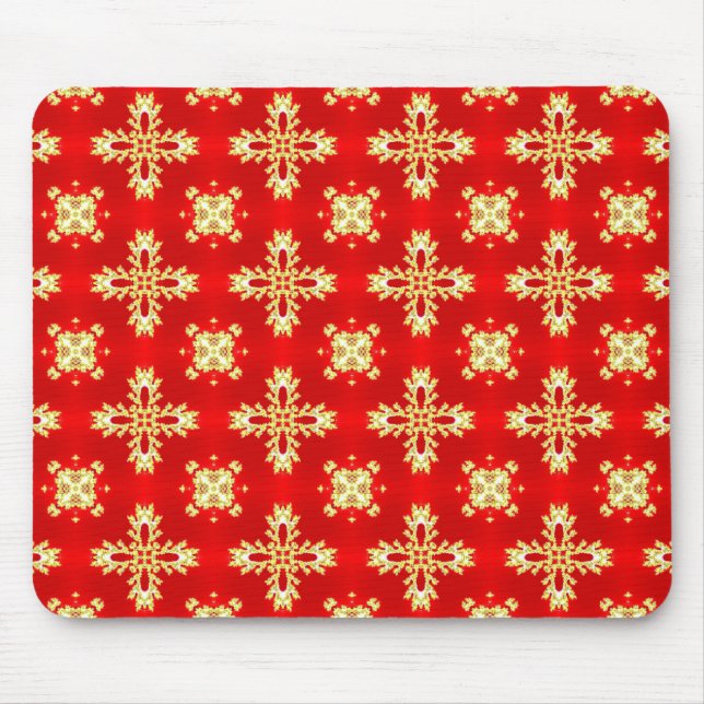Mousepad Flores de Artdeco no Estilo Retroativo (Frente)