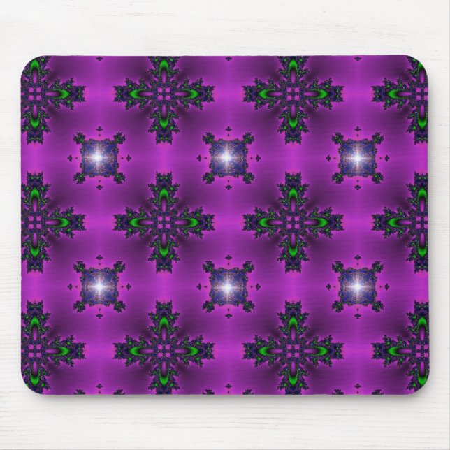 Mousepad Flores de Artdeco no Estilo Retroativo (Frente)