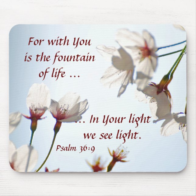 Mousepad Flores de cerejeira retroiluminadas 2 (Frente)