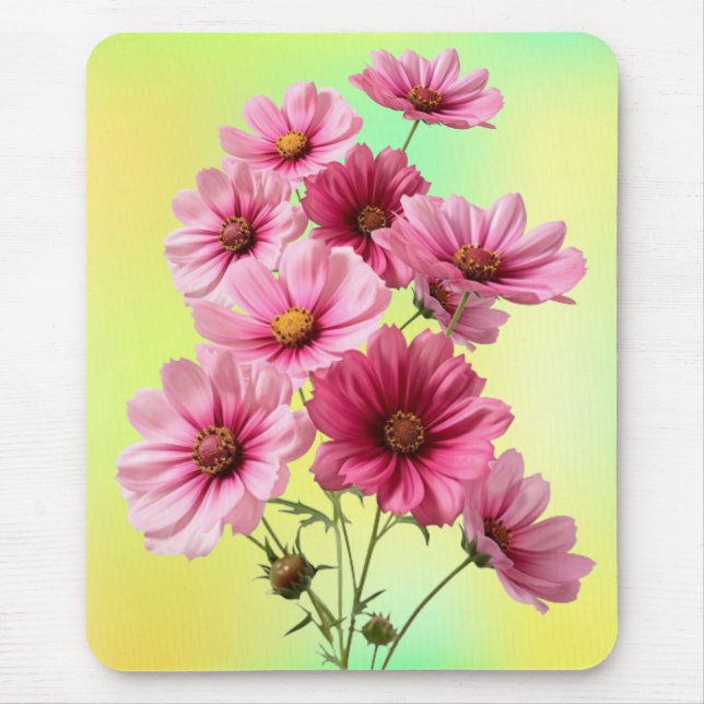 Mousepad Flores de Cosmos Rosa-23456 (Frente)