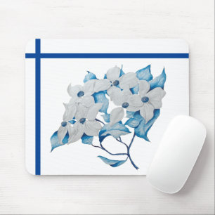 Mousepad Flores de Dogwood em um Pad de Mouse