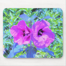 Mousepad Flores de Hibisco Roxo-Roxo-Violeta