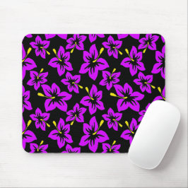 Mousepad Flores de Hibisco Roxo-Tropicais do Havaí