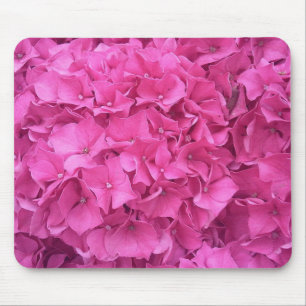 Mousepad Flores de Hortênsia Rosa Brilhante
