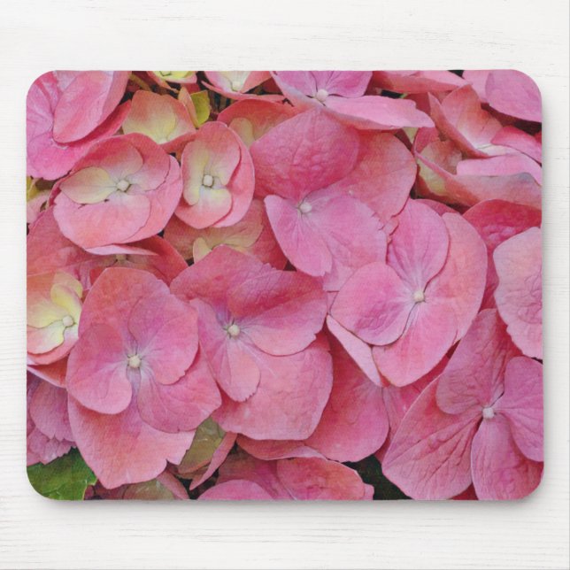 Mousepad Flores de Hydrangea rosa Fecham a proteção do mous (Frente)