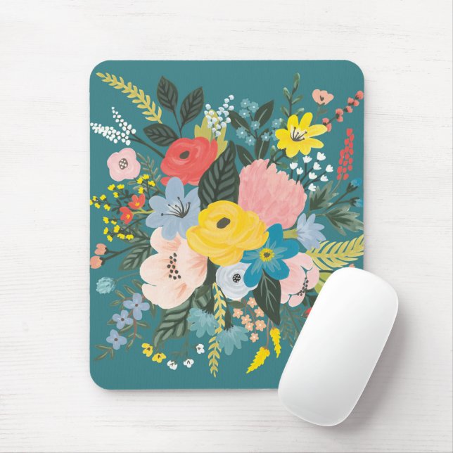 Mousepad Flores de Jardim Selvagem (Com mouse)