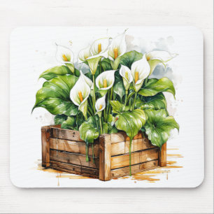 Mousepad Flores de Lily Calla Plantadas Blooming