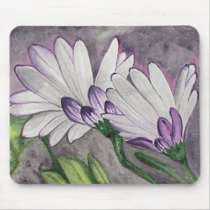 Mousepad Flores de margarida de ameixa