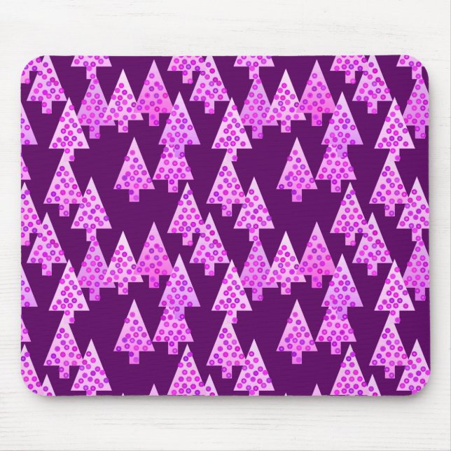 Mousepad Flores de Natal modernas - ametista roxo (Frente)