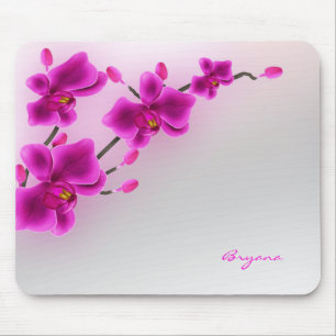 Mousepad Flores de Orquídea Floral Elegante