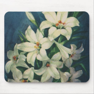 Mousepad Flores De páscoa, Lírios De Páscoa Vintage