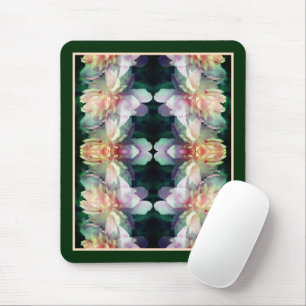 Mousepad Flores de Pedônia Rosa Multiplicadas Abstrato