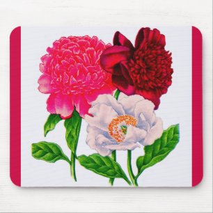 Mousepad flores de peônia