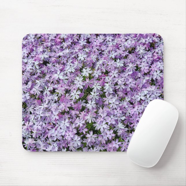 Mousepad Flores de Phlox Roxas (Com mouse)