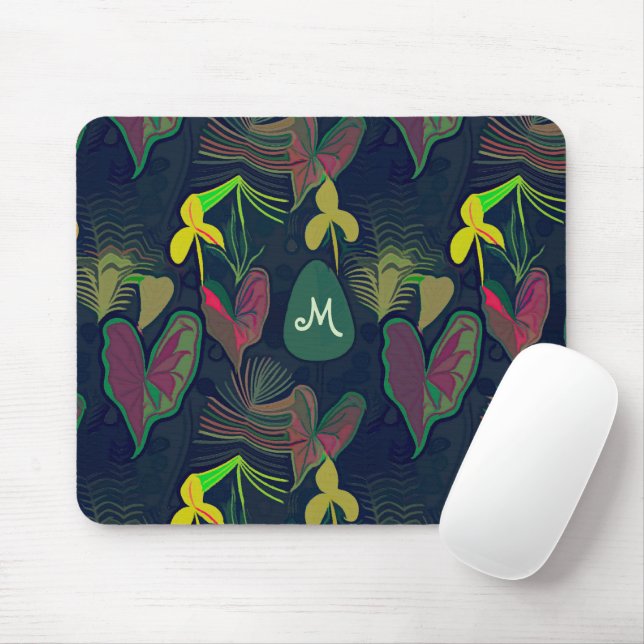 Mousepad Flores De Plantas Botânicas Tropicais (Com mouse)