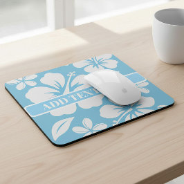 Mousepad Flores de Praia Azul Tropicais