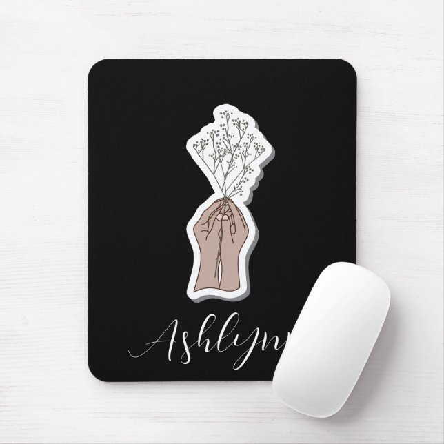 Mousepad Flores de Respiração de Bebês (Com mouse)