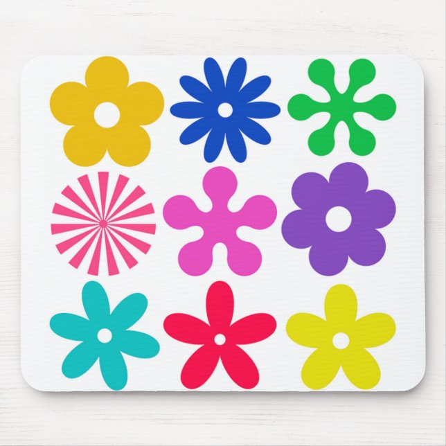 MOUSEPAD FLORES DE RETRO GROOVY (Frente)