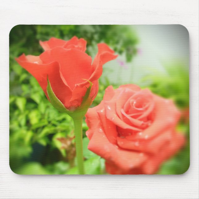 Mousepad Flores de Rosa Romântica (Frente)