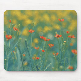 Mousepad Flores De Verão (Campo Floral) (Flores Vermelhas)
