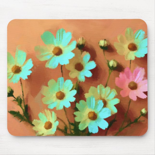 Mousepad Flores de Zinnia Elegans (Frente)