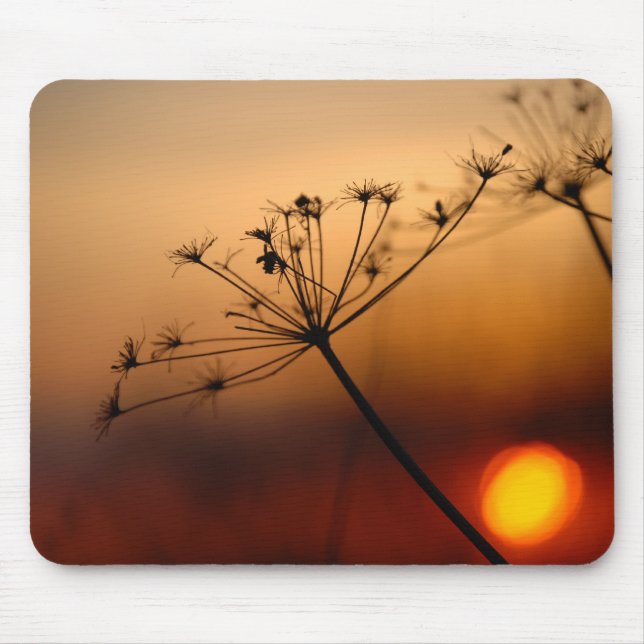 Mousepad Flores do campo do por do sol (Frente)