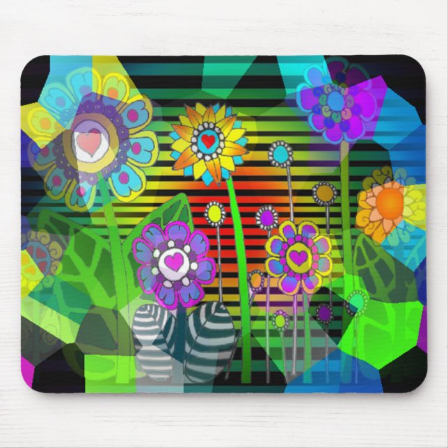 Mousepad Flores do hippy (Frente)