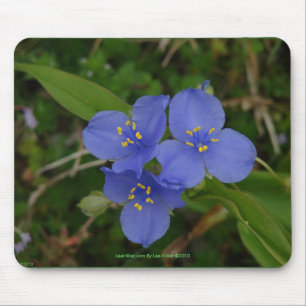 Mousepad Flores-do-mato-azuis Primaveras quentes