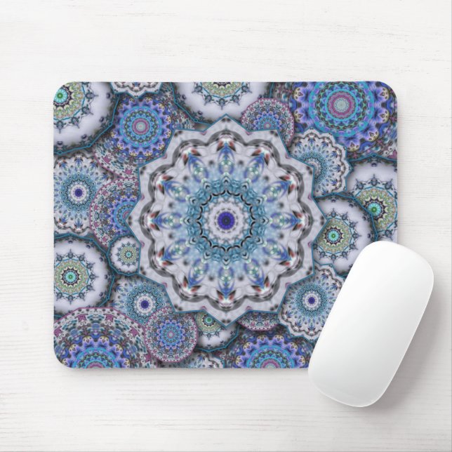 Mousepad flores do mosaico persa damasco mandala chic elega (Com mouse)