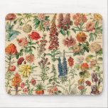 Mousepad Flores do vintage por Adolfo Millot<br><div class="desc">Flores do vintage por Adolfo Millot.
Visite por favor minha loja para um design mais interessante e mais => bem escolhido zazzle.com/colorfulworld* da cor</div>