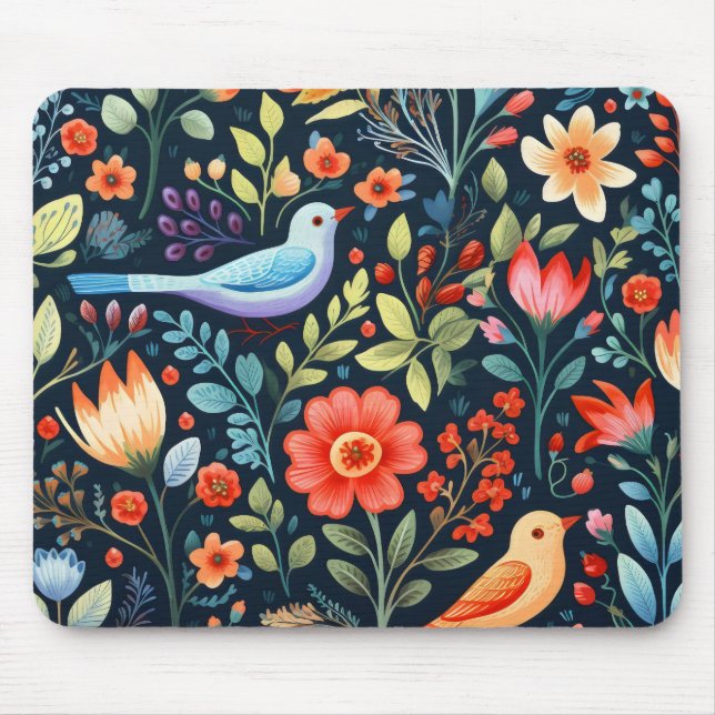 Mousepad Flores e Aves (Frente)
