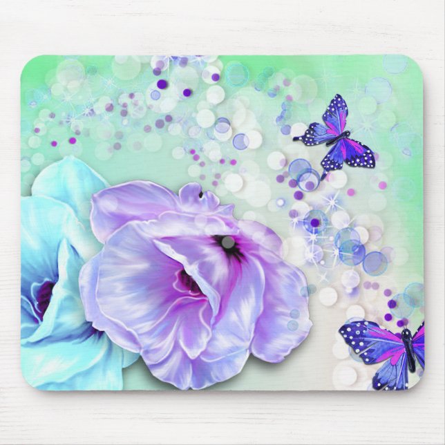Mousepad Flores e Borboletas (Frente)