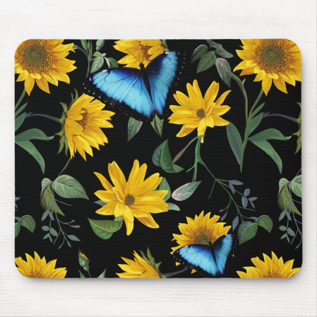 Mousepad Flores e borboletas (Frente)