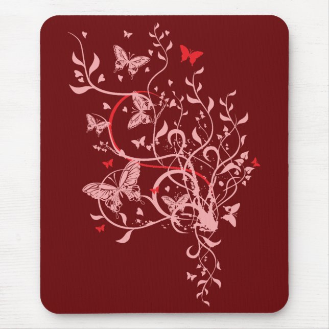 Mousepad Flores e Borboletas (Frente)
