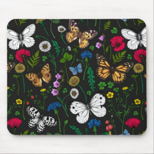 Mousepad Flores e borboletas selvagens 2