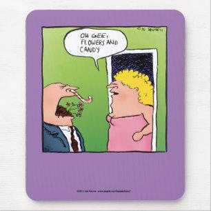 Mousepad Flores e Doce Cartoon Romântico