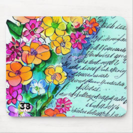 Mousepad Flores e Letras