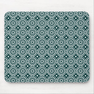 Mousepad Flores Egípcias Antigas - Verde Escuro