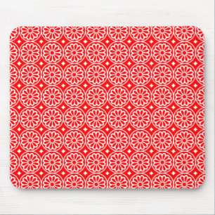Mousepad Flores Egípcias Antigas - Vermelho