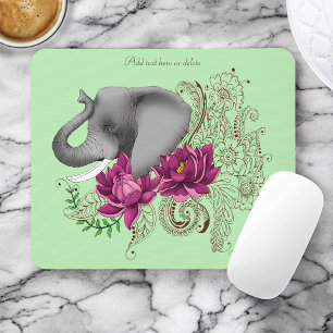 Mousepad Flores Elefantes Henna Lotus
